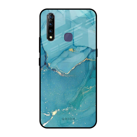 Blue Golden Glitter Glossy Case for Vivo Z1 Pro