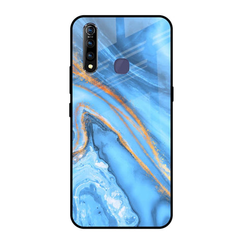 Vibrant Blue Marble Glossy Case for Vivo Z1 Pro