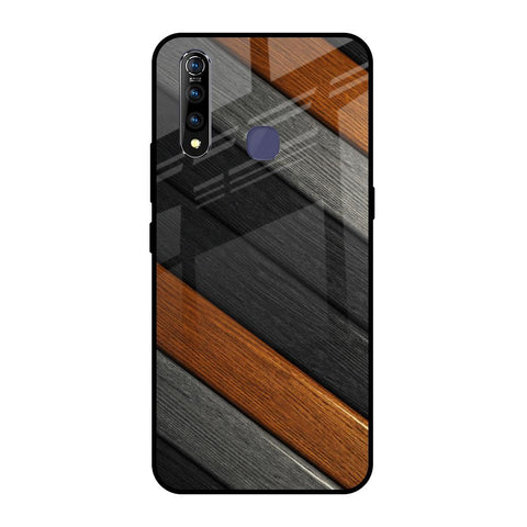 Tri Color Wood Glossy Case for Vivo Z1 Pro