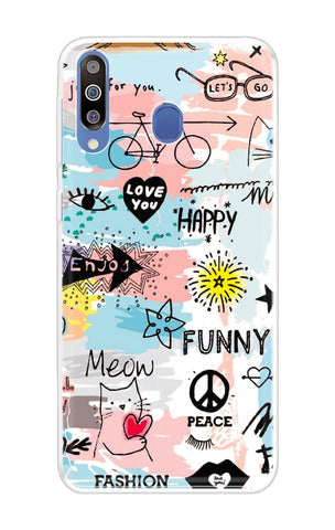 Happy Doodle Soft Cover for Samsung Galaxy A60