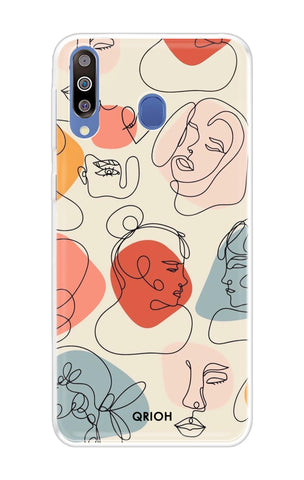 Abstract Faces Soft Cover for Samsung Galaxy A60