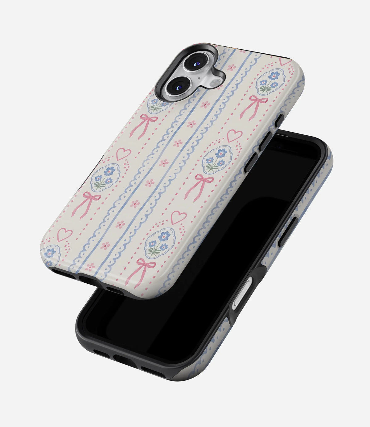 Coquette Bloom Lace Premium Tough Shining Phone Case (Double Layer) Available For All iPhone Models