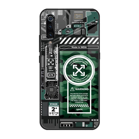 Green Camo Circuit Glossy Case for Xiaomi Mi A3
