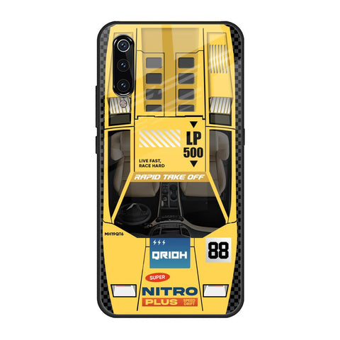 Yellow Racing Car Glossy Case for Xiaomi Mi A3