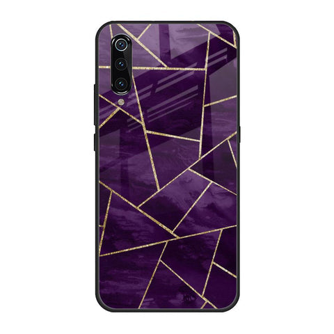 Geometric Purple Glossy Case For Xiaomi Mi A3