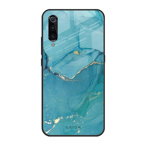 Blue Golden Glitter Glossy Case for Xiaomi Mi A3