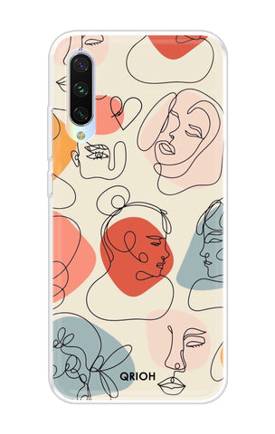Abstract Faces Soft Cover for Xiaomi Mi A3