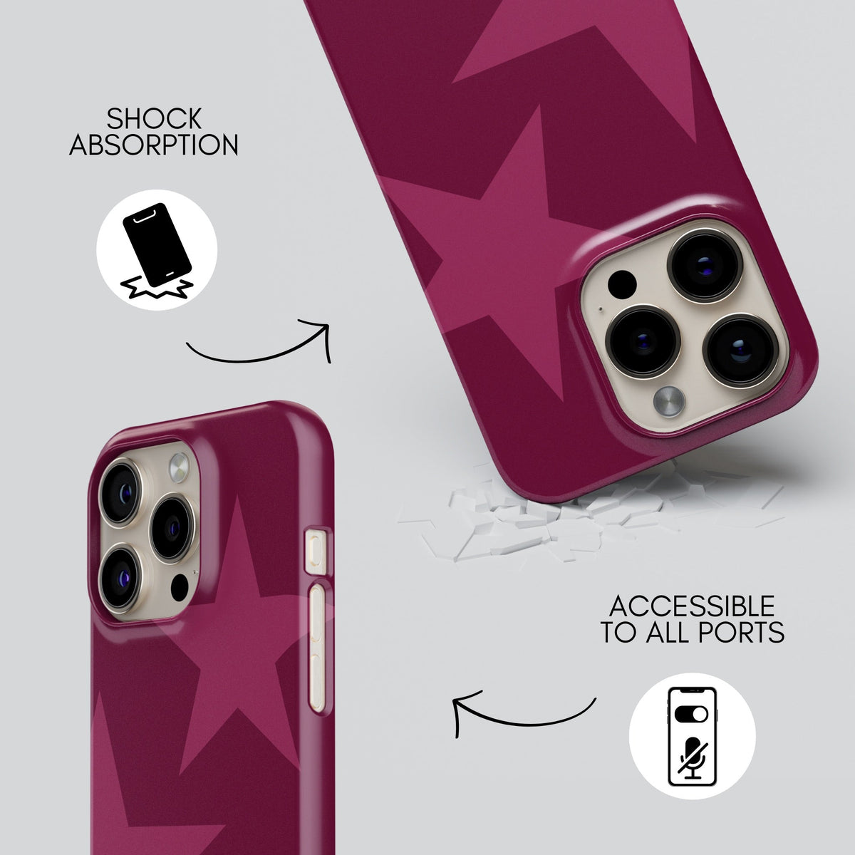 Grape Juice Premium Tough Shining Phone Case (Double Layer) Available For All iPhone Models