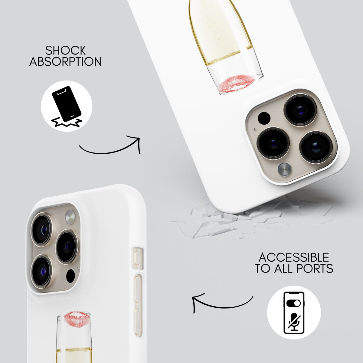 Bubbles Premium Tough Shining Phone Case (Double Layer) Available For All iPhone Models