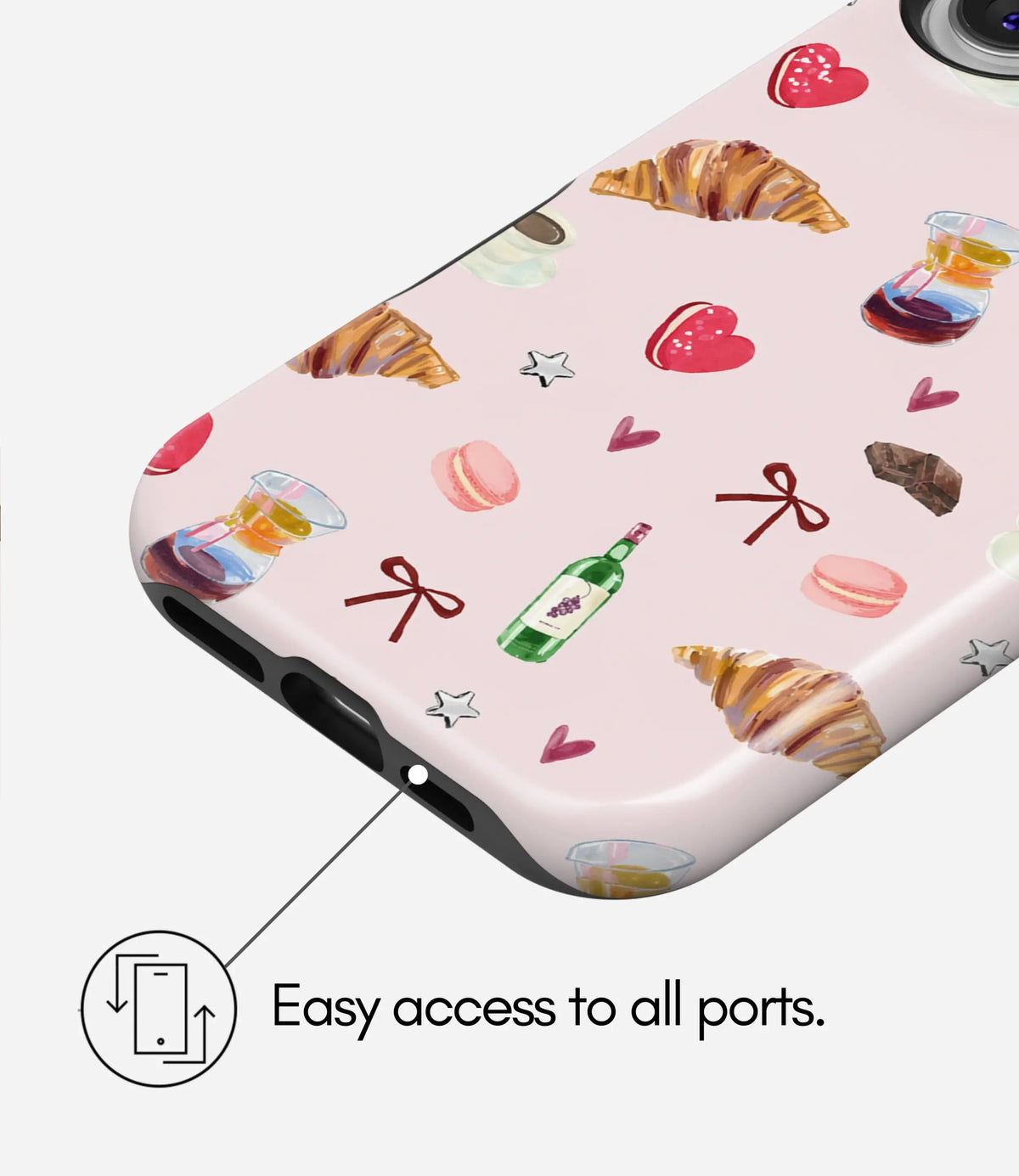 Cafe Amour Premium Tough Shining Phone Case (Double Layer) Available For All iPhone Models