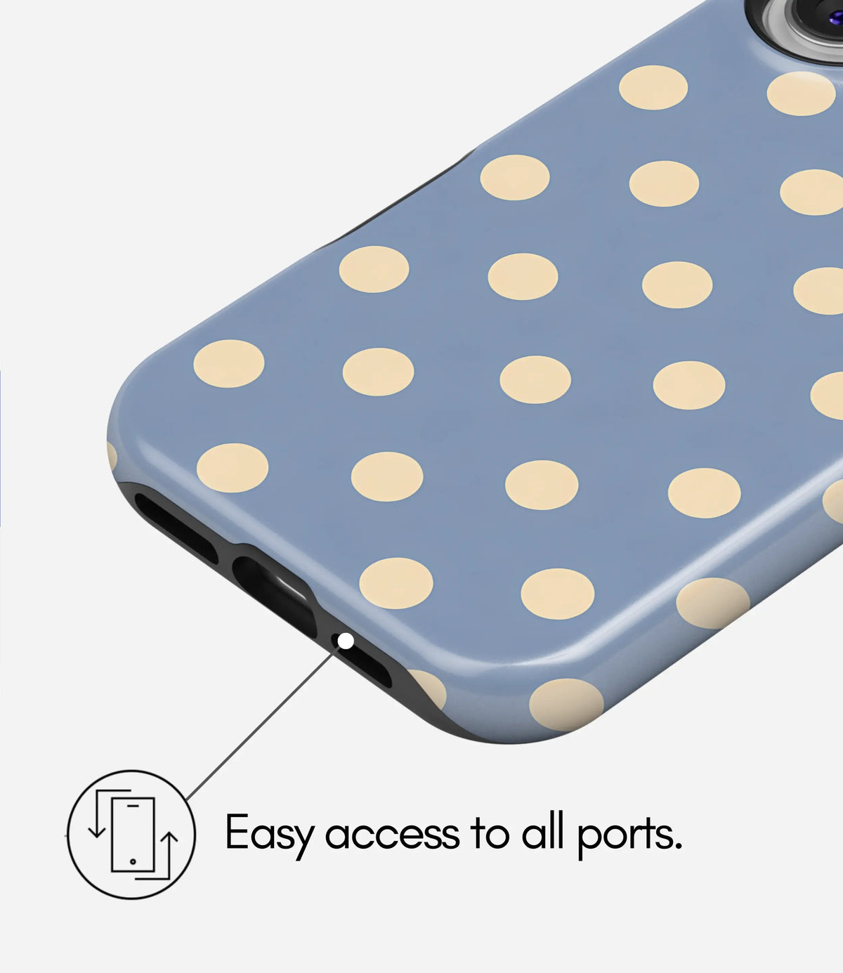 Cloudberry Polka Premium Tough Shining Phone Case (Double Layer) Available For All iPhone Models