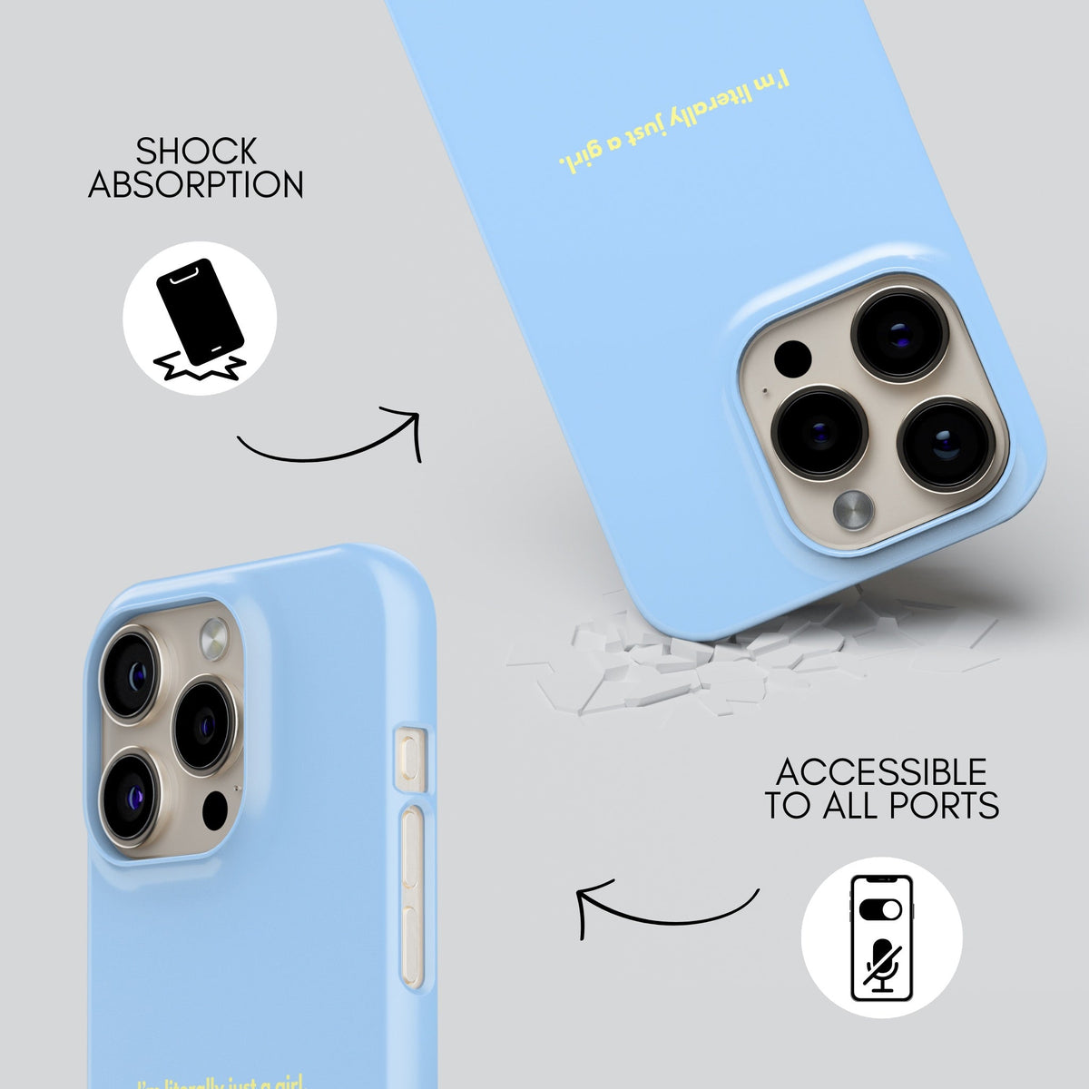 Just a Girl Premium Tough Shining Phone Case (Double Layer) Available For All iPhone Models