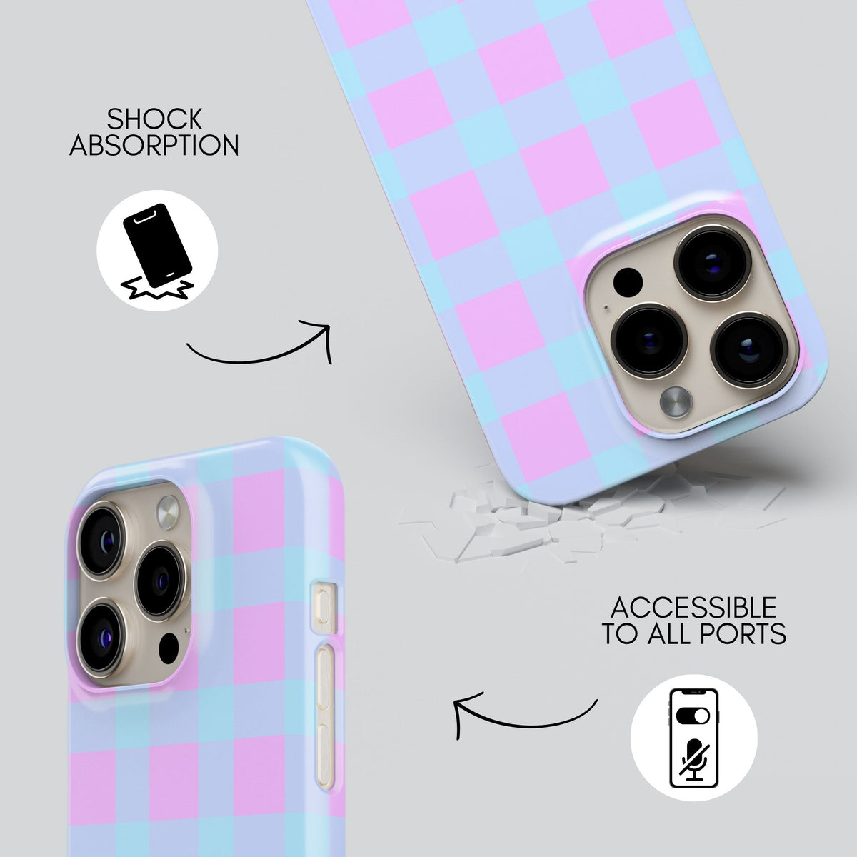 Cotton Candy Premium Tough Shining Phone Case (Double Layer) Available For All iPhone Models