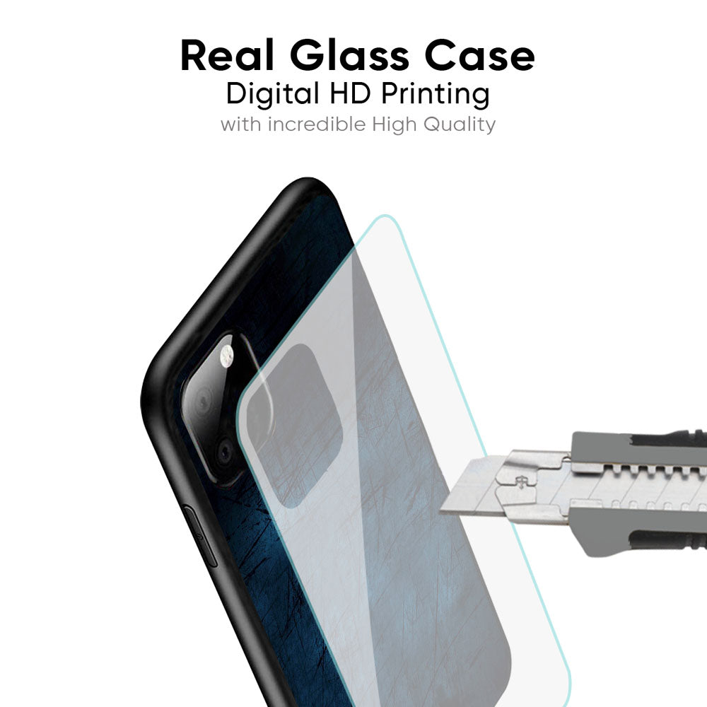 Dark Blue Grunge Glass Case for iPhone 17 Pro Max