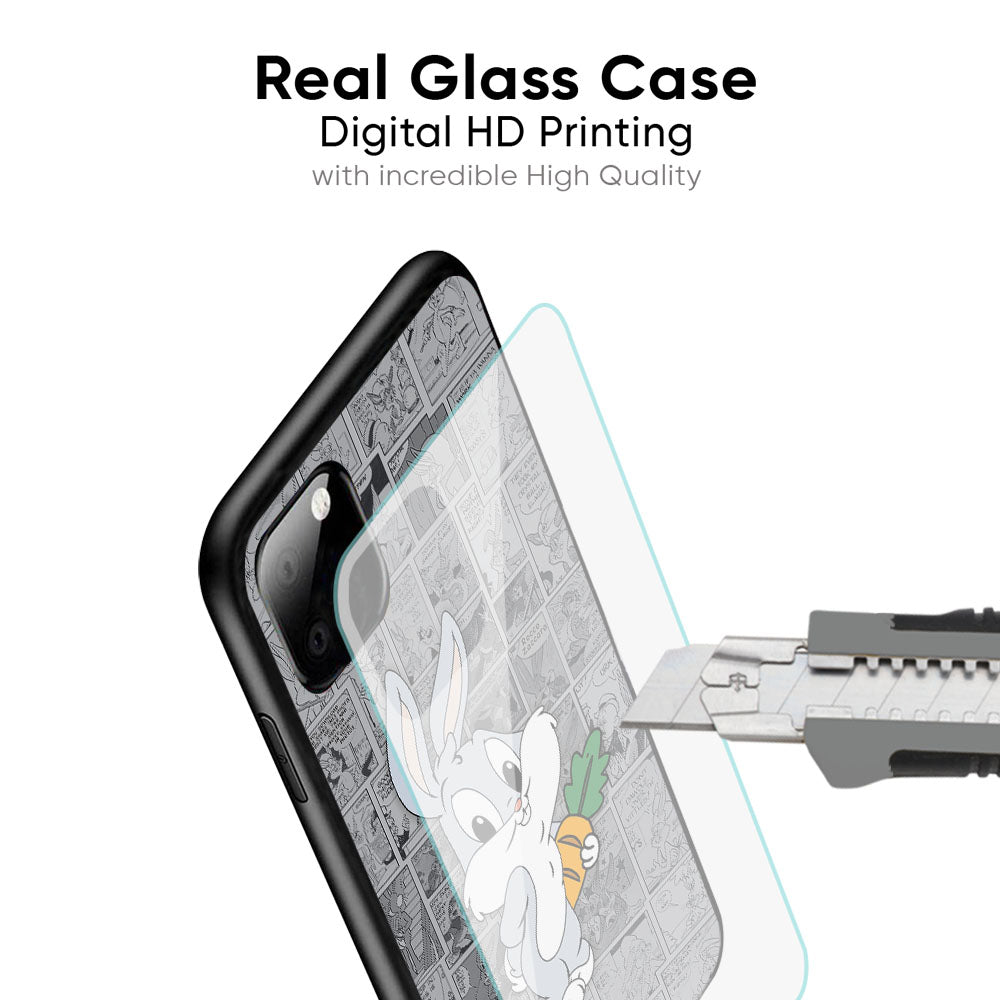 Cute Baby Bunny Glass Case for iPhone 17 Pro Max