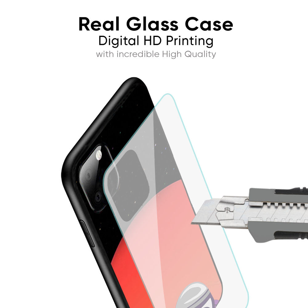 Retro Astronaut Glass Case for iPhone 17 Pro Max