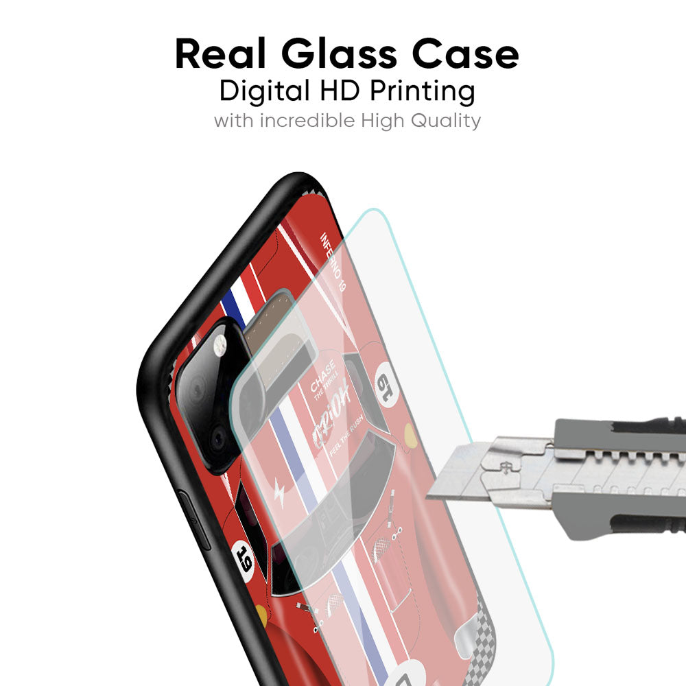 Racing Vintage Glass Case for iPhone 17 Pro Max