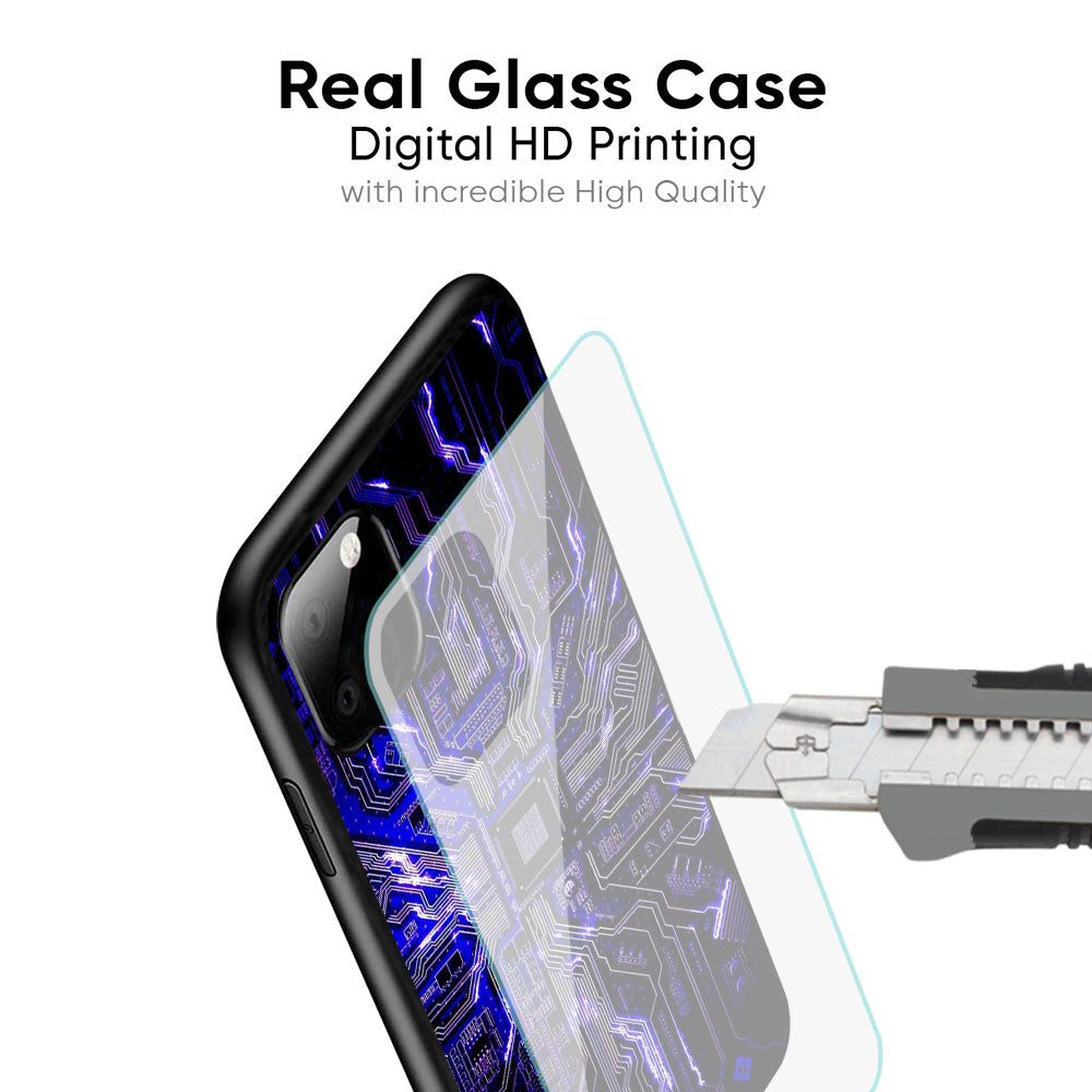 Techno Color Pattern Glass Case For iPhone 17 Pro Max
