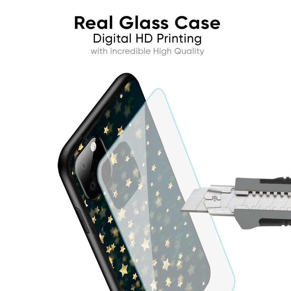 Dazzling Stars Glass Case For iPhone 17 Pro Max
