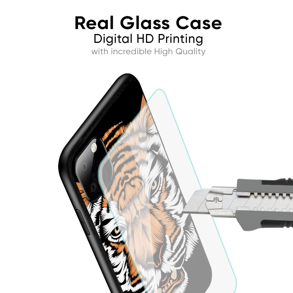 Angry Tiger Glass Case For iPhone 17 Pro Max