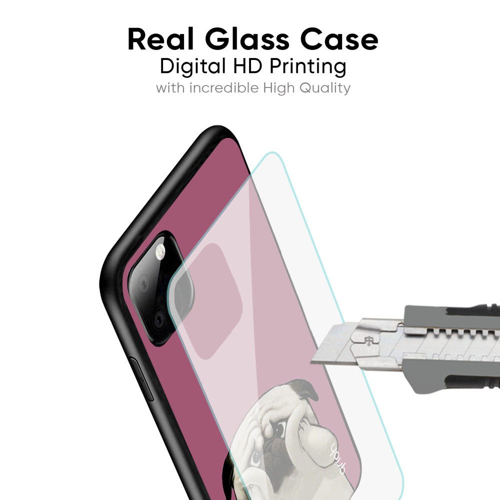 Funny Pug Face Glass Case For iPhone 17 Pro Max