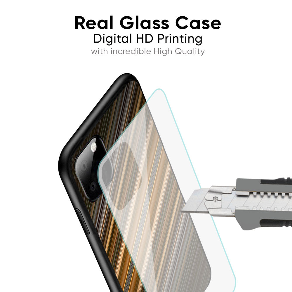 Diagonal Slash Pattern Glass Case for iPhone 17 Pro Max