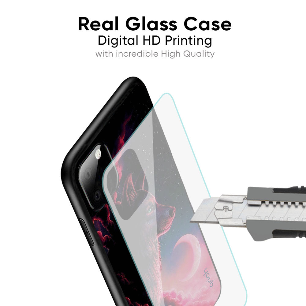 Moon Wolf Glass Case for iPhone 17 Pro Max