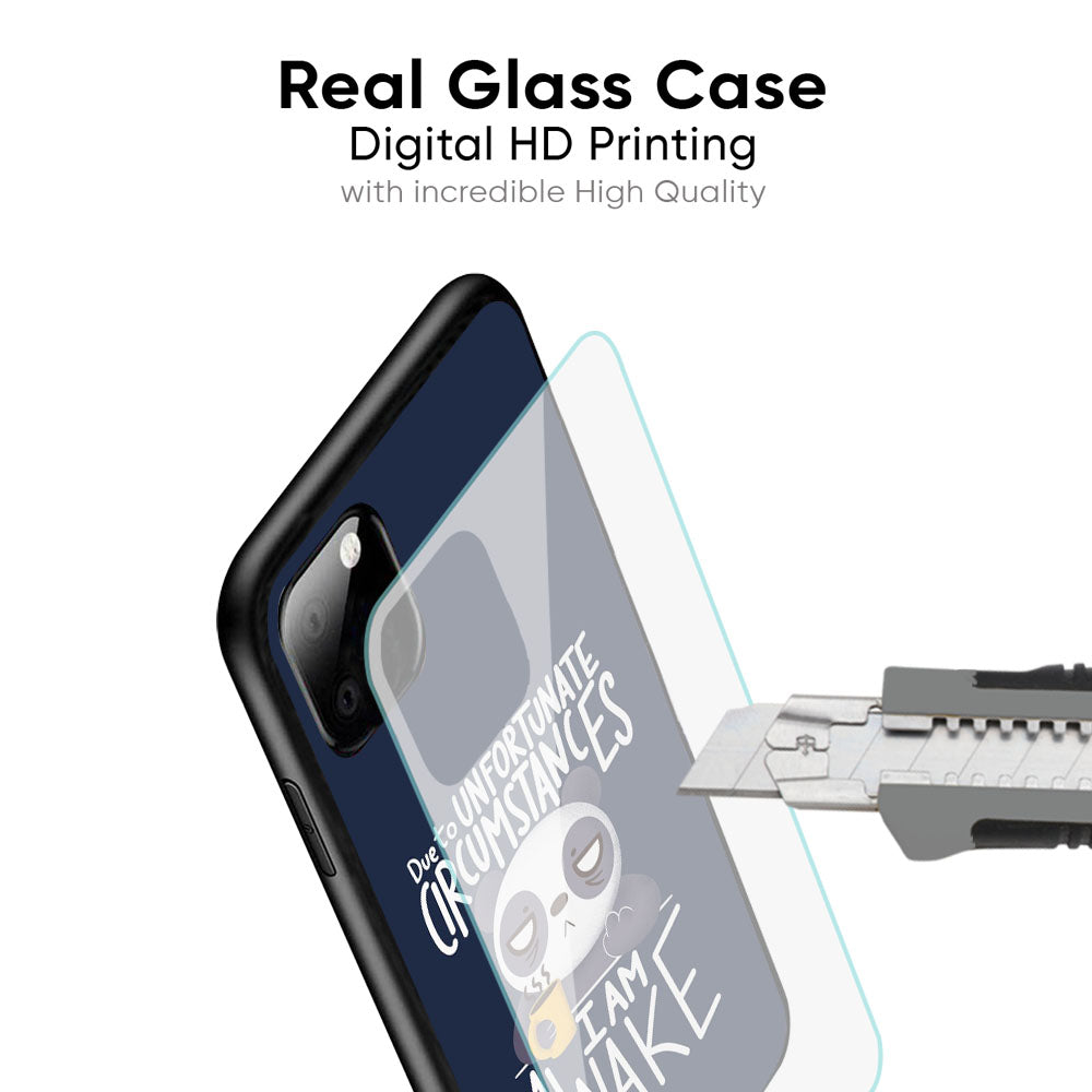 Struggling Panda Glass Case for iPhone 17 Pro Max