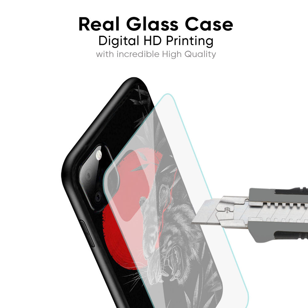 Red Moon Tiger Glass Case for iPhone 17 Pro Max