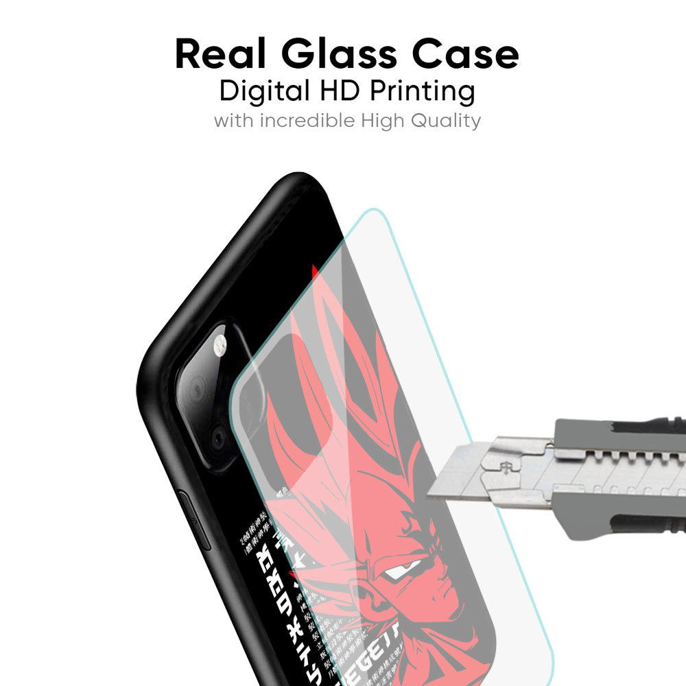 Red Vegeta Glass Case for iPhone 17 Pro Max