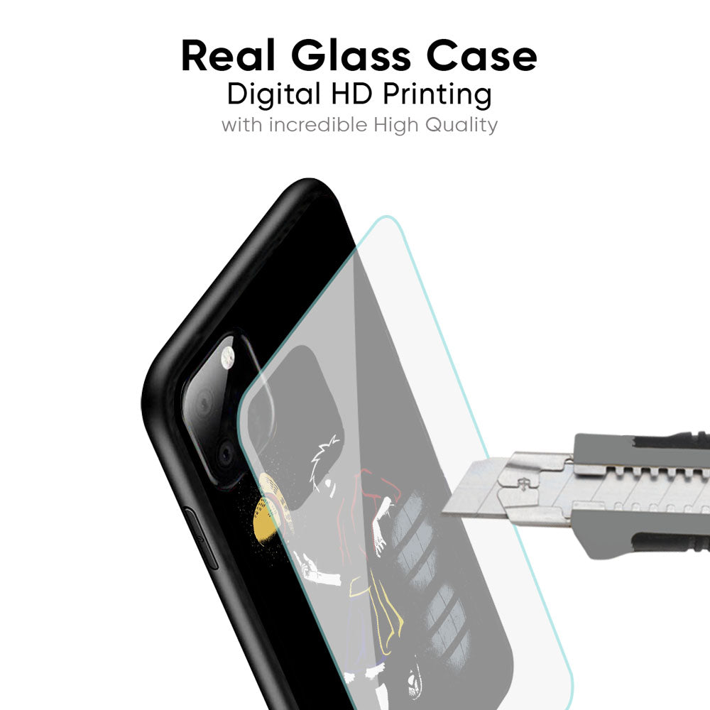 Luffy Line Art Glass Case for iPhone 17 Pro Max