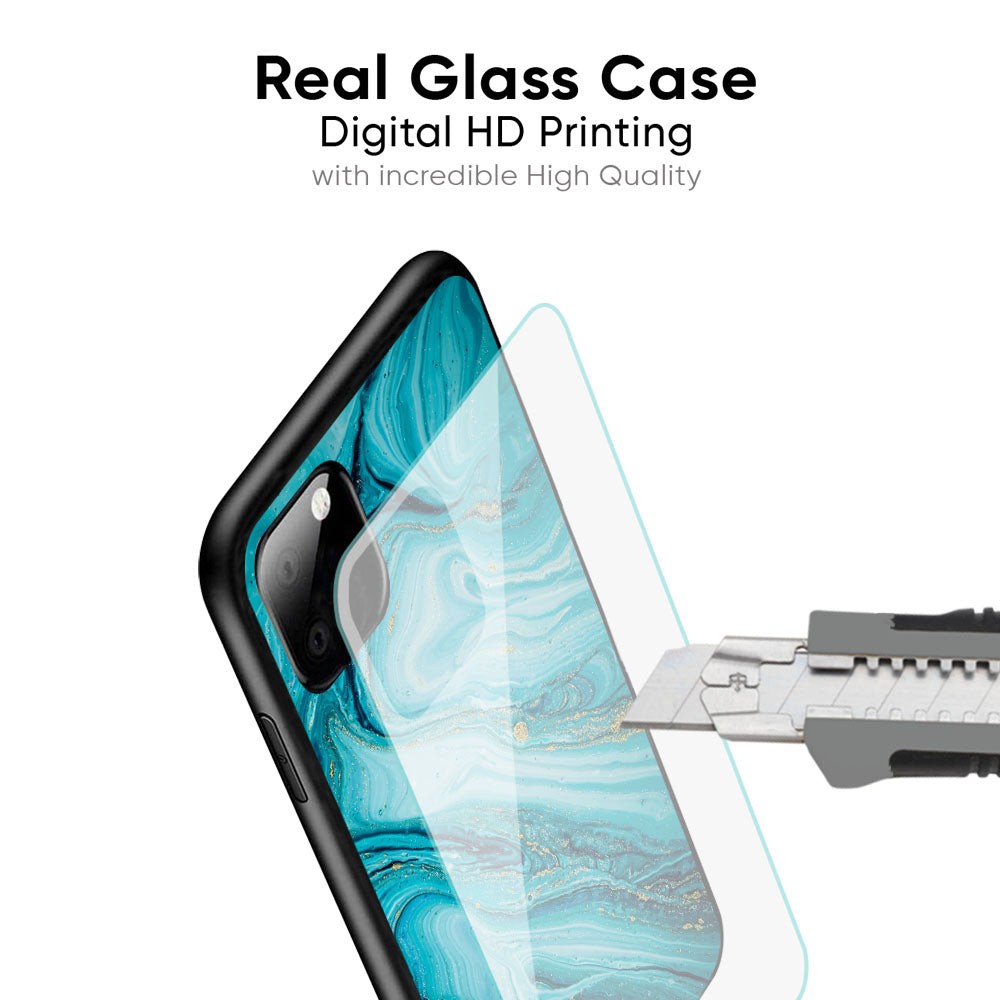 Ocean Marble Glass Case for iPhone 17 Pro Max
