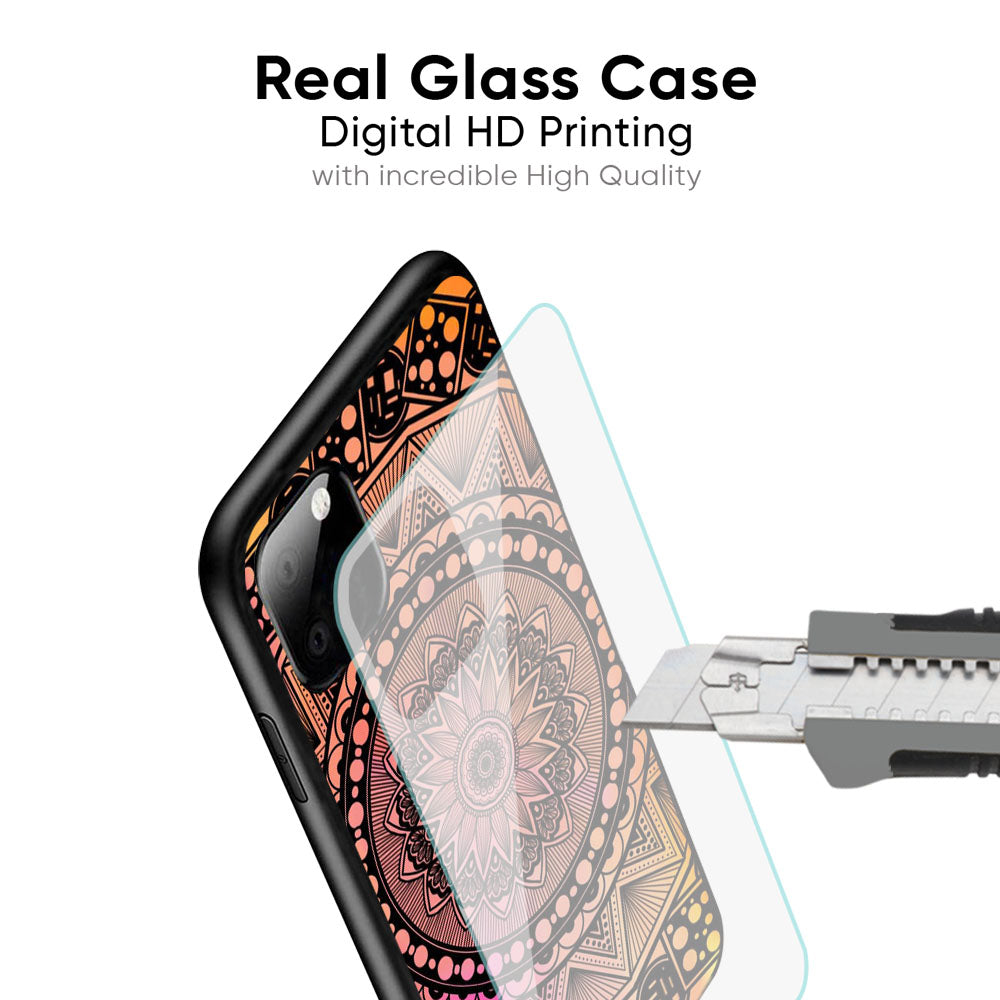 Floral Mandala Glass Case for iPhone 17 Pro Max