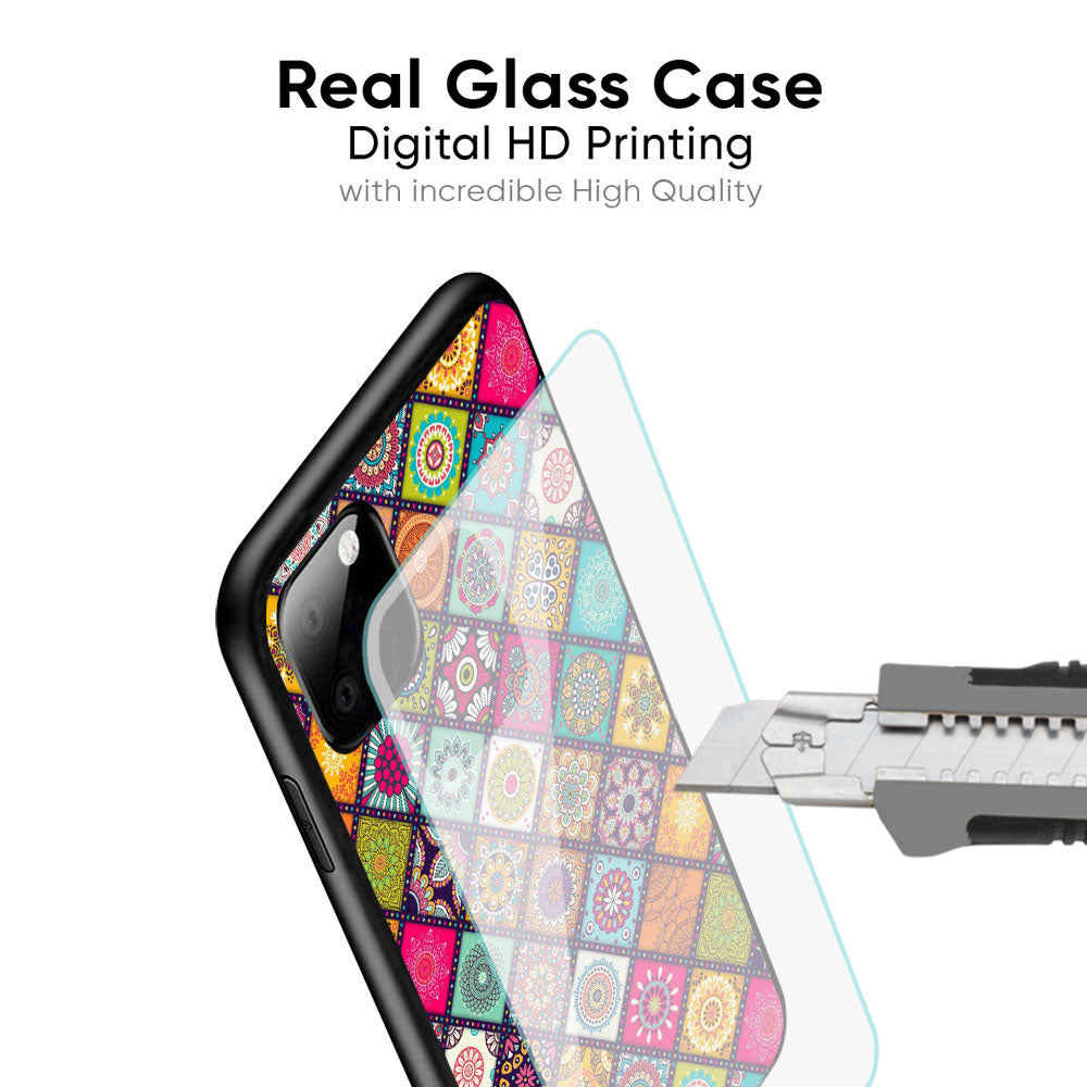 Multicolor Mandala Glass Case for iPhone 17 Pro Max