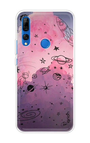 Space Doodles Art Soft Cover For Huawei Y9 Prime 2019