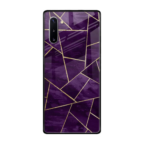 Geometric Purple Glossy Case For Samsung Galaxy Note 10
