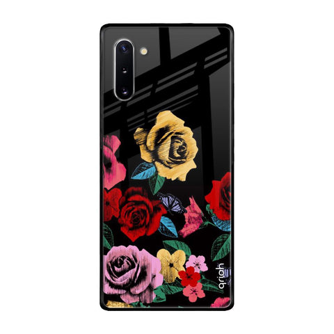 Floral Decorative Glossy Case For Samsung Galaxy Note 10