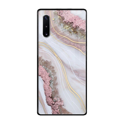 Pink & Gold Gllitter Marble Glossy Case for Samsung Galaxy Note 10