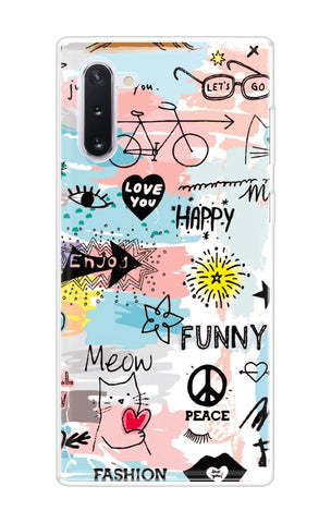 Happy Doodle Soft Cover for Samsung Galaxy Note 10