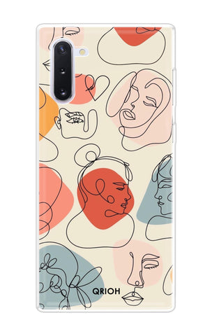 Abstract Faces Soft Cover for Samsung Galaxy Note 10