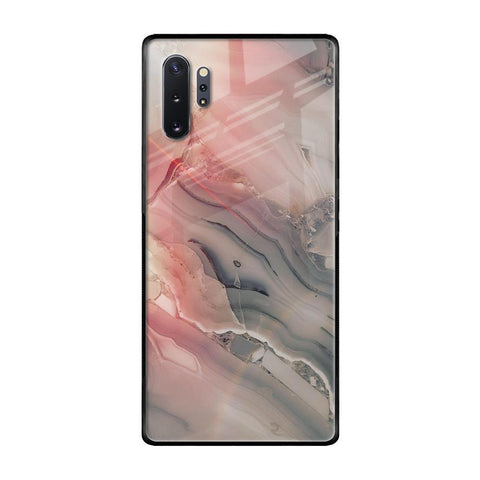 Pink And Grey Marble Glossy Case For Samsung Galaxy Note 10 Plus
