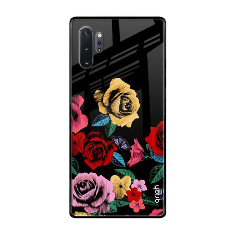 Floral Decorative Glossy Case For Samsung Galaxy Note 10 Plus