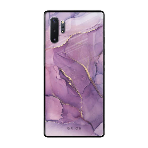Purple Gold Marble Glossy Case for Samsung Galaxy Note 10 Plus