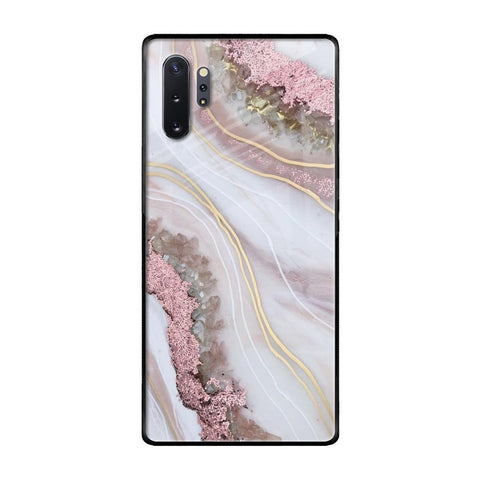 Pink & Gold Gllitter Marble Glossy Case for Samsung Galaxy Note 10 Plus