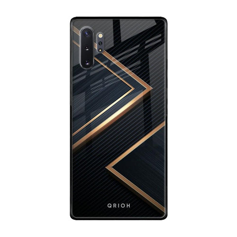 Sleek Golden & Navy Glossy Case for Samsung Galaxy Note 10 Plus