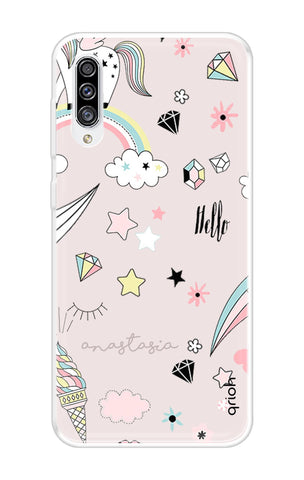 Unicorn Doodle Soft Cover For Samsung Galaxy A50s