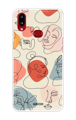 Abstract Faces Soft Cover for Samsung Galaxy A10s