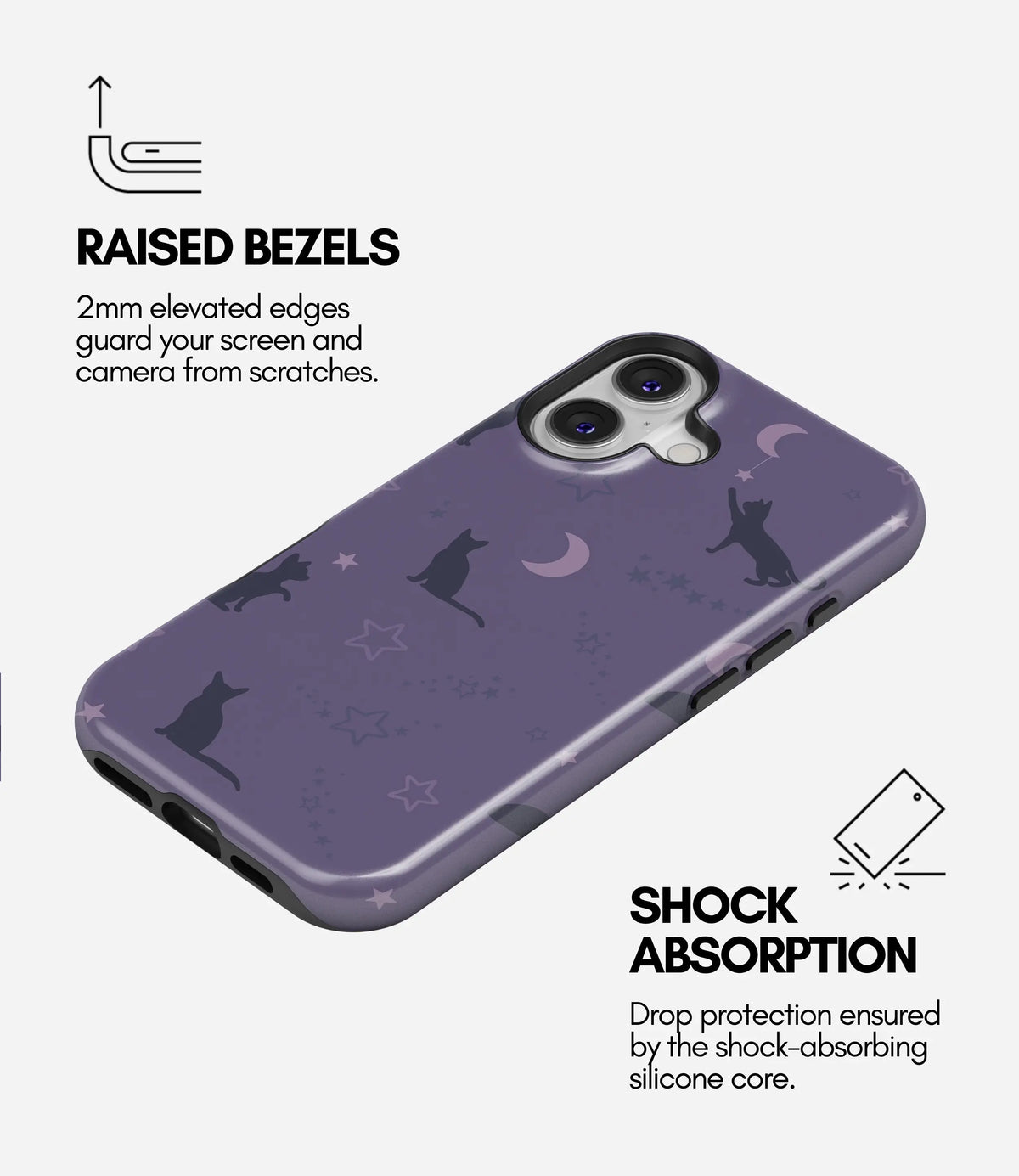Cosmic Cats Premium Tough Shining Phone Case (Double Layer) Available For All iPhone Models