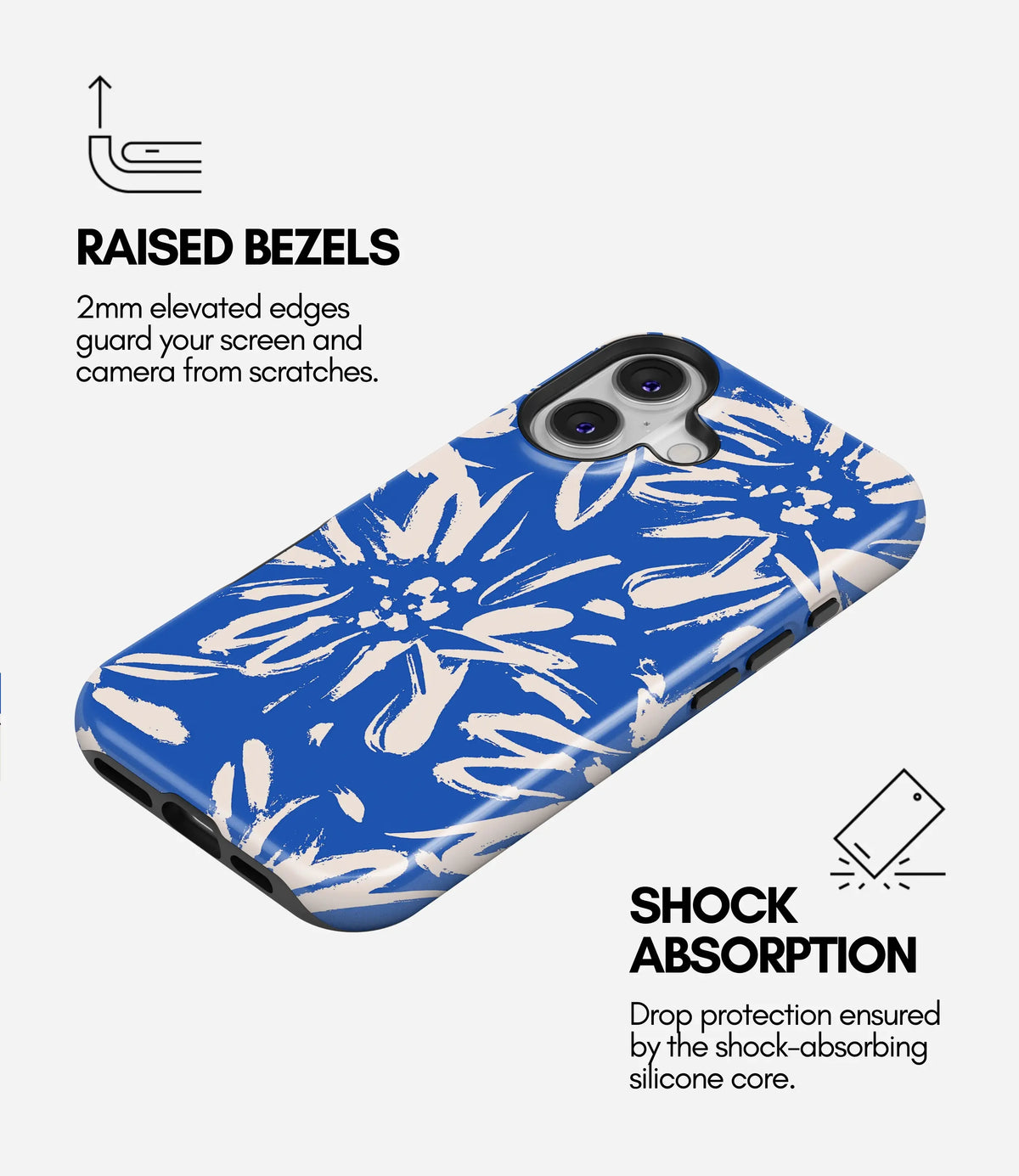 Electric Bloom Premium Tough Shining Phone Case (Double Layer) Available For All iPhone Models