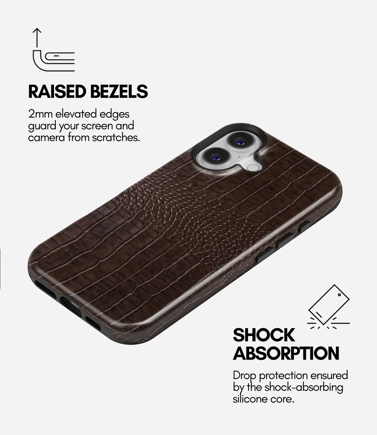 Cocoa Crocodile Premium Tough Shining Phone Case (Double Layer) Available For All iPhone Models